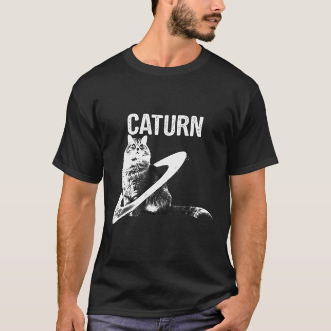 T-shirt Chat Dans L'Espace (Devant)