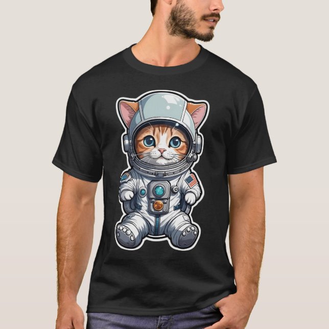 T-shirt Chat dans l'espace (Devant)