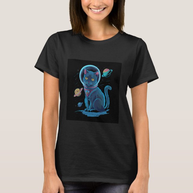 T-shirt Chat dans l'espace (Devant)