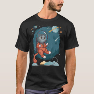 T-shirt Chat dans l'espace Chat Nerdy 4