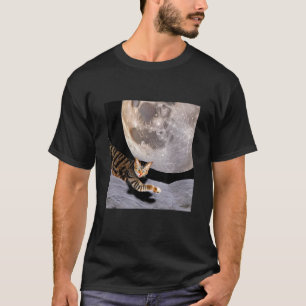 T-shirt Chat dans l'espace extra-atmosphérique Mignon chat