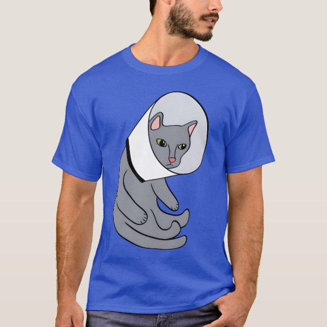 T-shirt Chat dans un rétro cône (Devant)