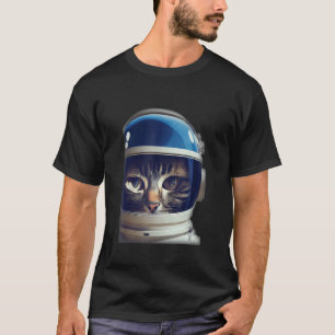 T-shirt Chat Dans Un Scaphandre Avec Un Casque En Verre Fl