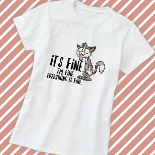 T-shirt Chat d'anxiété stressé drôle