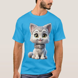 T-shirt Chat de bande dessinée vintage - Jouer rencontre l