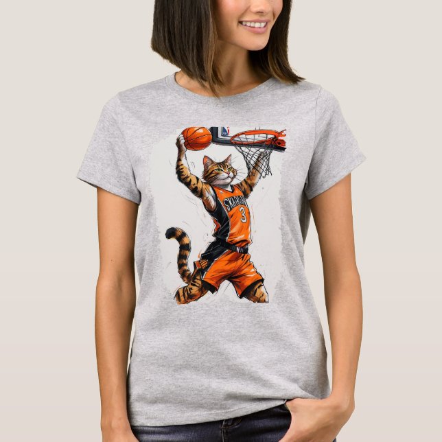 T-shirt Chat de basketball ! (Devant)