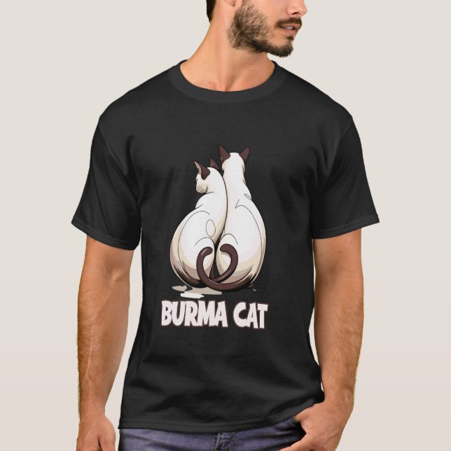 T-shirt Chat de Birmanie Compagnons Félinins Charmants (Devant)