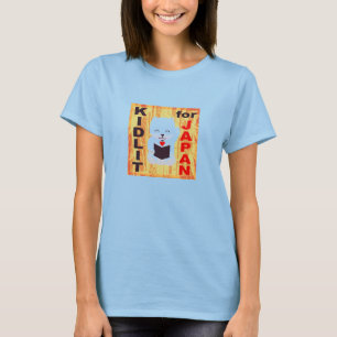 T-shirt Chat de bonne chance pour le soulagement du Japon