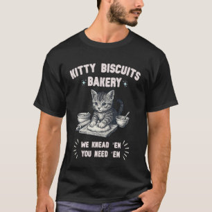 T-shirt Chat de boulangerie Kitty Biscuits Pétrissant Pâte