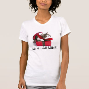T-shirt Chat de cadeau de Noël