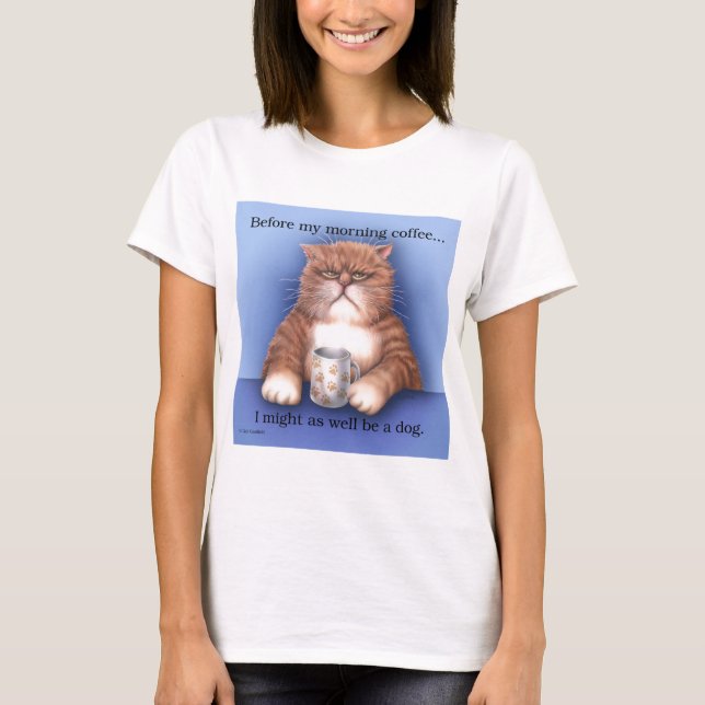 T-shirt Chat de café (Devant)