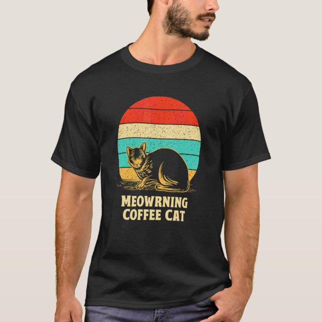 T-shirt Chat de café de maman café de chat de caféine Chat (Devant)