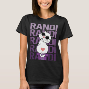 T-shirt Chat de charme - Nom du randi