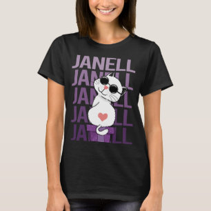 T-shirt Chat de charme - Nom Janell
