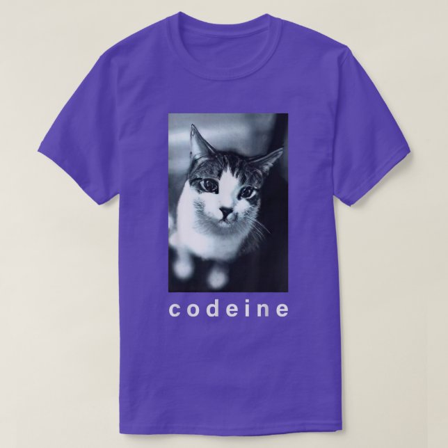 T-shirt Chat de Codéine amusant  (Design devant)