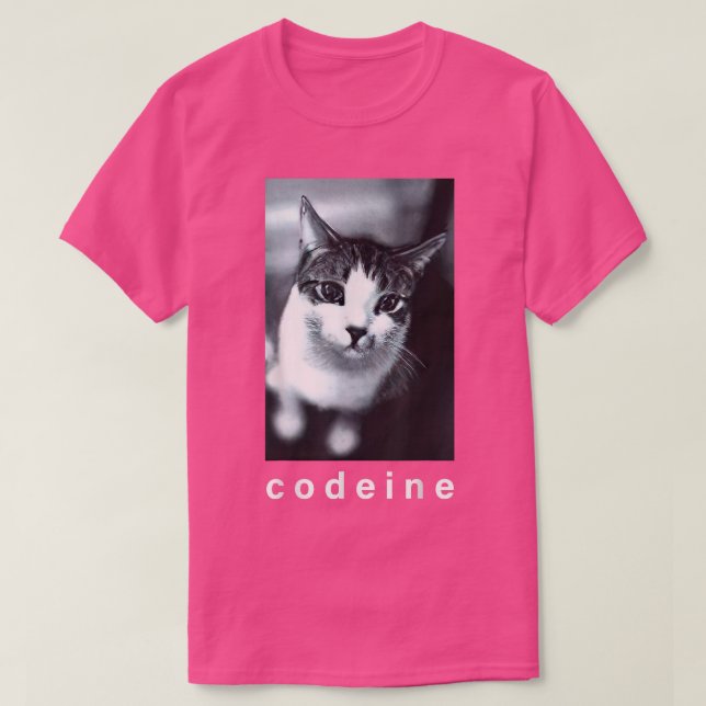 T-shirt Chat de Codéine amusant  (Design devant)