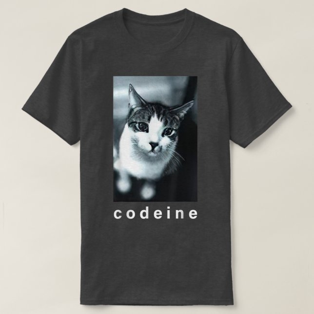T-shirt Chat de Codéine amusant  (Design devant)