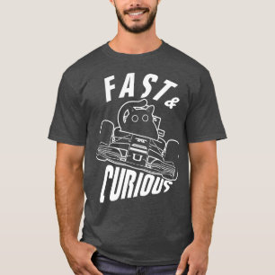 T-shirt Chat de conduite amusant et curieux