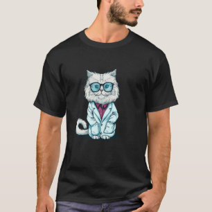 T-shirt Chat de connaissance cool en costume de science po