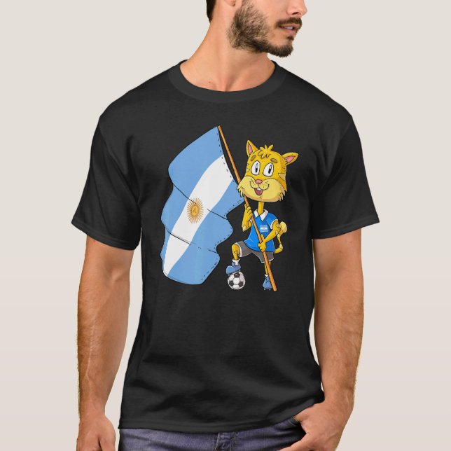 T-shirt chat de fan argentin (Devant)