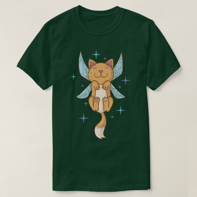 T-shirt Chat de fée avec ailes (Design devant)