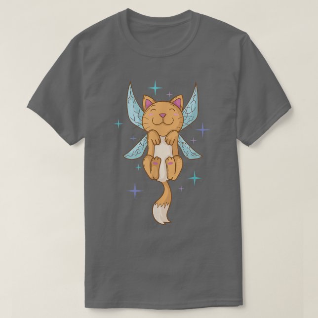 T-shirt Chat de fée avec ailes (Design devant)