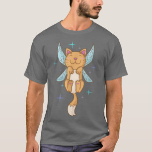 T-shirt Chat de fée avec ailes
