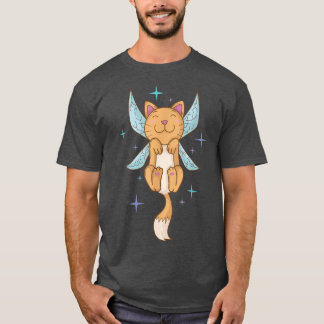 T-shirt Chat de fée avec ailes