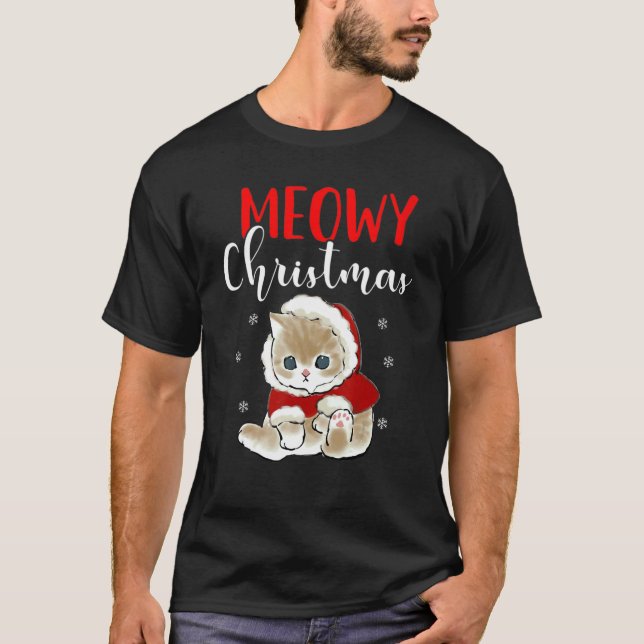 T-shirt Chat de femmes Joyeux Noël Catmas (Devant)