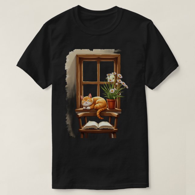 T-shirt Chat de fenêtre (Design devant)