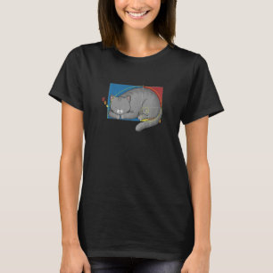 T-shirt Chat de Fibonacci ou nombre d'or et spirale ou Fib