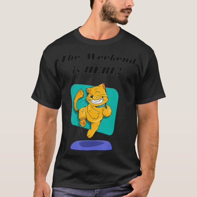 T-shirt Chat de fin de semaine cité (Devant)
