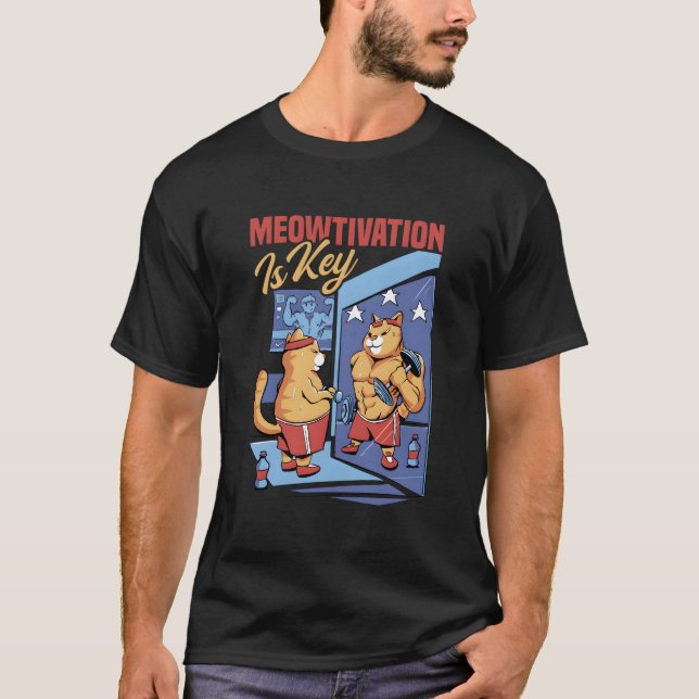 T-shirt Chat de fitness Pumg (Devant)