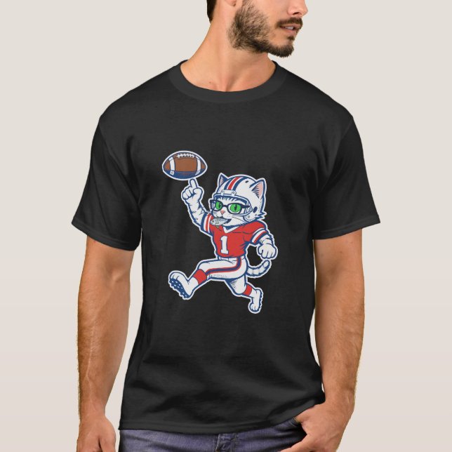T-shirt Chat de foot drôle (Devant)