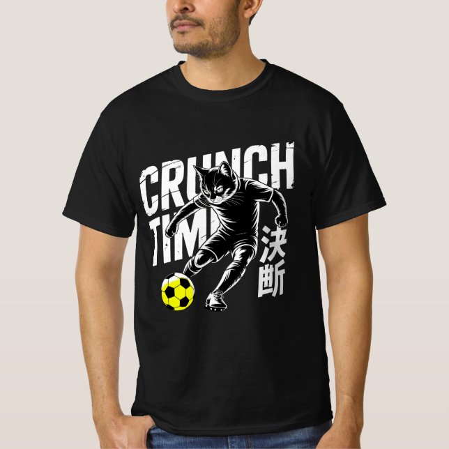 T-shirt Chat de foot intense - Cadeau pour les fans d'anim (Devant)
