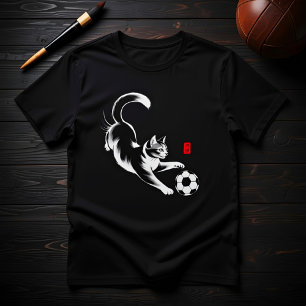 T-shirt Chat de Football Enjoué - Amateurs de Chats & Fans