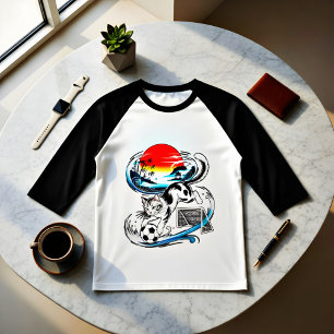 T-shirt Chat de football japonais épique - Sports décontra