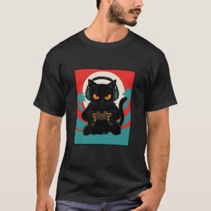 T-shirt Chat de gamer cool Dark Fantasy Rétro Vibes de con