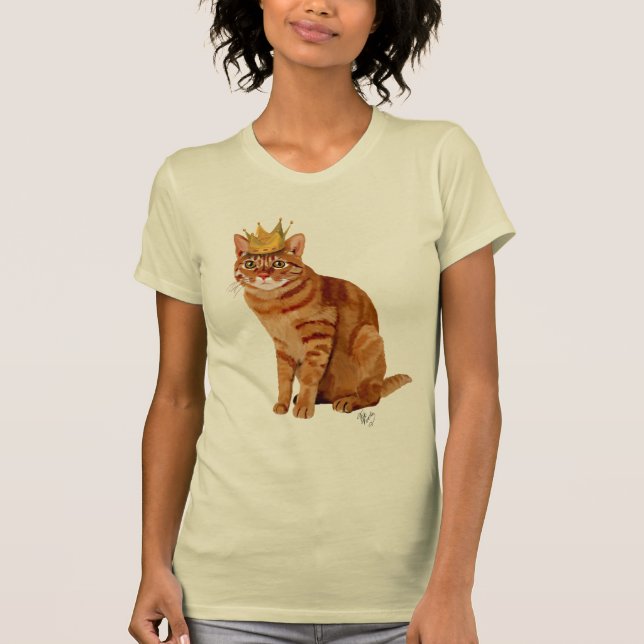 T-shirt Chat de gingembre avec couronne (Devant)