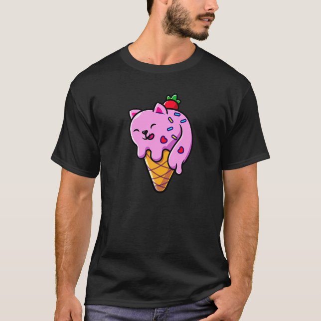 T-shirt Chat de glace fondant (Devant)
