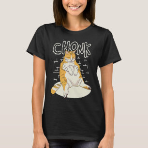 T-shirt Chat de graisse Chonk Échelle Chonky Chubby Kitten