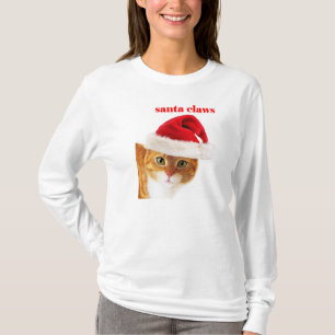 T-shirt Chat de griffes de Père Noël