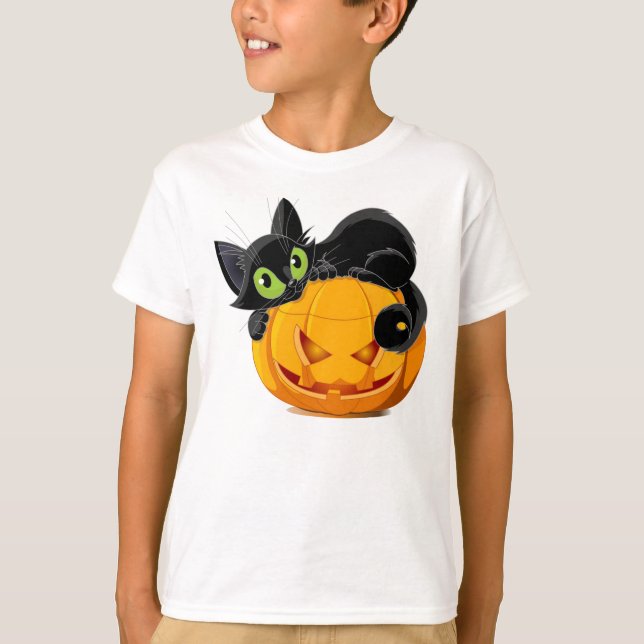 T-shirt Chat de Halloween (Devant)