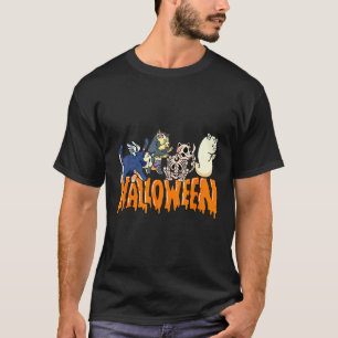 T-shirt Chat de Halloween Fantôme Chat noir Saison effraya