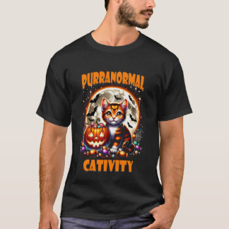 T-shirt Chat de Halloween Kitten Purranormal Cativité Anim