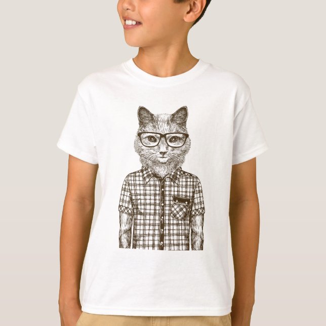 T-shirt Chat de hippie (Devant)