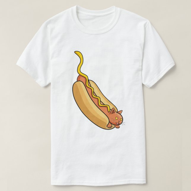 T-shirt Chat de hot dog (Design devant)