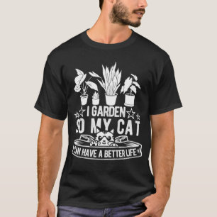 T-shirt Chat de jardinier Jardin Fleurs Plantes Jardinage