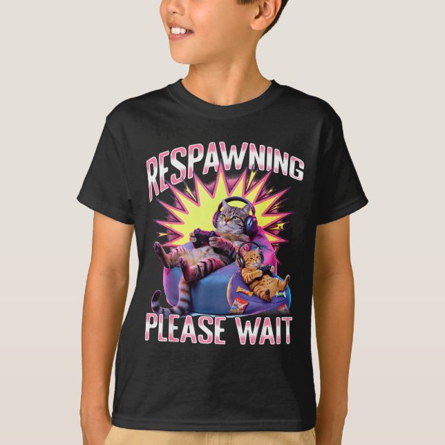 T-shirt Chat de joueur de jeu vidéo drôle  (Devant)