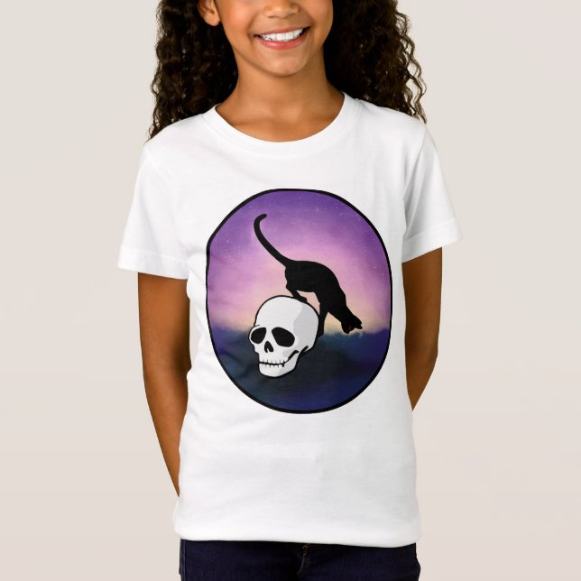 T-Shirt CHAT DE JUMEAU ÉFFRAYANT POUR FILLES (Devant)
